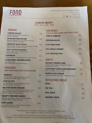 Menu photo 5 Fond Lahaina, HI Menu photo 5 Fond Lahaina, HI