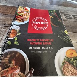 front of the menu