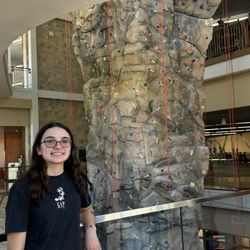 Student Recreation Center - This young lady is giving us a tour of the recreation center at UTEP! It is impressive!