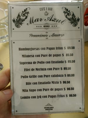 Menu photo 1 Mar Azul Buenos Aires, C