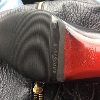 Gateway Cleaners - Wasn't really what I meant when asking for a red replacement sole on this shoe... but good to know that Good Year also makes rubber soles. - Dry Cleaning Near Me - Wayne, Pennsylvania