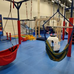 We Rock The Spectrum - Westford - Back Gym Floor- inside the swing structure, looking towards the front