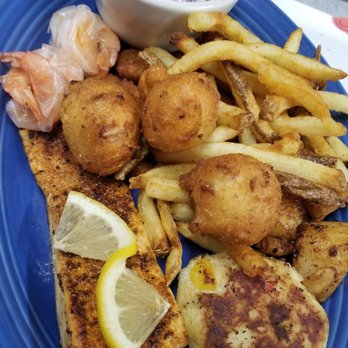 The RailYard - Sea food platter is one of the specials sometimes. But the salmon and crab cakes are always available. - New American Near Me - Bluefield, West Virginia The RailYard - Sea food platter is one of the specials sometimes. But the salmon and crab cakes are always available. - New American Near Me - Bluefield, West Virginia