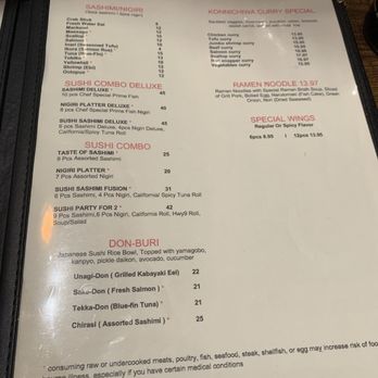 Konnichiwa - Menu - Sushi Bars Near Me - Irmo, South Carolina