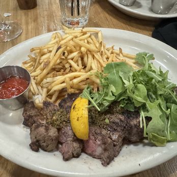 Filos Tavern - New york strip (sliced) with fried - American Near Me - Winchester, Tennessee