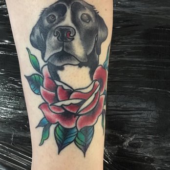 The Ink Parlor - 2 year old custom design Rachael did in honor of my puppy! - Tattoo Near Me - Kansas City, Missouri