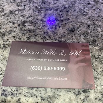 Victoria Nails 2 - Their cute business card! - Nail Salons Near Me - Bartlett, Illinois Victoria Nails 2 - Their cute business card! - Nail Salons Near Me - Bartlett, Illinois