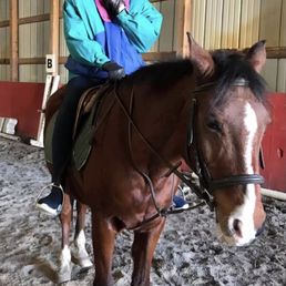 Determined 85 year old young lady who wanted to ride despite her bad hip.