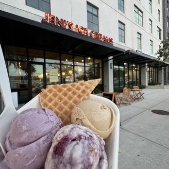 Jeni's Splendid Ice Creams - Signature flight (3 half scoops) Wildberry Lavender, Brambleberry Crisp, and Salty Caramel - Ice Cream & Frozen Yogurt Near Me - Tampa, Florida Jeni's Splendid Ice Creams - Signature flight (3 half scoops) Wildberry Lavender, Brambleberry Crisp, and Salty Caramel - Ice Cream & Frozen Yogurt Near Me - Tampa, Florida