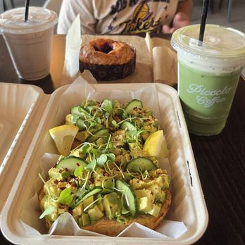 Piccolo Coffee - Avocado Toasted Bagel, Blackberry Danish Pullapart, Matcha Creamtop & Chocolate Milk - Coffee & Tea Near Me - Artesia, California Piccolo Coffee - Avocado Toasted Bagel, Blackberry Danish Pullapart, Matcha Creamtop & Chocolate Milk - Coffee & Tea Near Me - Artesia, California