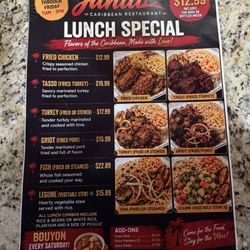 Jahiti Caribbean Restaurant - Lunch Menu
