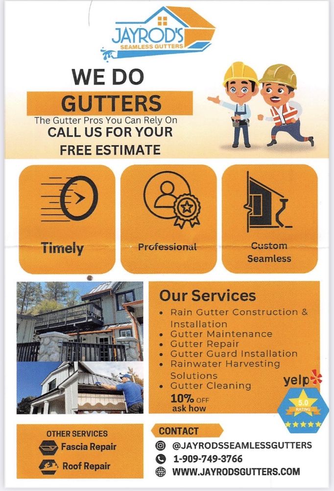 Slide of Jayrods Seamless Gutters