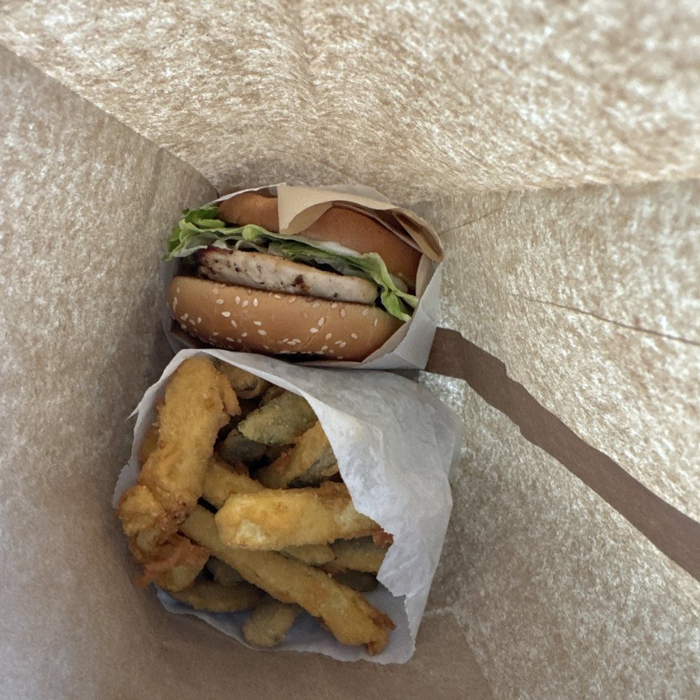 Johnny's Burger - Chicken sandwich with zucchini fries! - Burgers Near Me - Riverside, California Johnny's Burger - Chicken sandwich with zucchini fries! - Burgers Near Me - Riverside, California