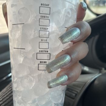Luxy Nails & Spa - Cat eye nails in silver - Day Spas Near Me - Waukegan, Illinois Luxy Nails & Spa - Cat eye nails in silver - Day Spas Near Me - Waukegan, Illinois