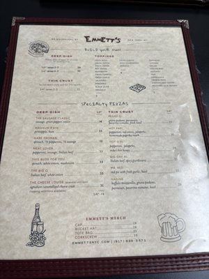 Menu photo 1 Emmett's New York, NY Menu photo 1 Emmett's New York, NY
