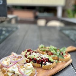 Santa Barbara Wine Therapy - Come try Chef Juan's new Bruschetta Boards. Perfectly pairs with a bottle of wine:)