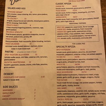 Dimo's Apizza - Menu as of 1/2/24 - Pizza Near Me - Portland, Oregon