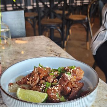Cafe Americana - Honey glazed pork. - Tapas/Small Plates Near Me - Arlington, Texas Cafe Americana - Honey glazed pork. - Tapas/Small Plates Near Me - Arlington, Texas