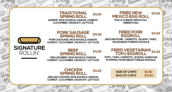 Menu photo 8 Spring Rollin' Albuquerque, NM