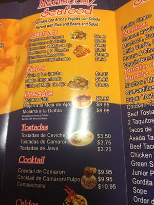 Menu photo 3 Mariscos El Charro Sylmar, CA