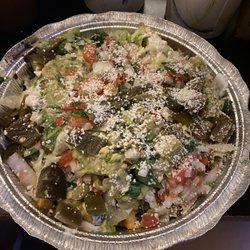 Panchos - Vegetarian Nachos. Actual vegetables. I dream about these....