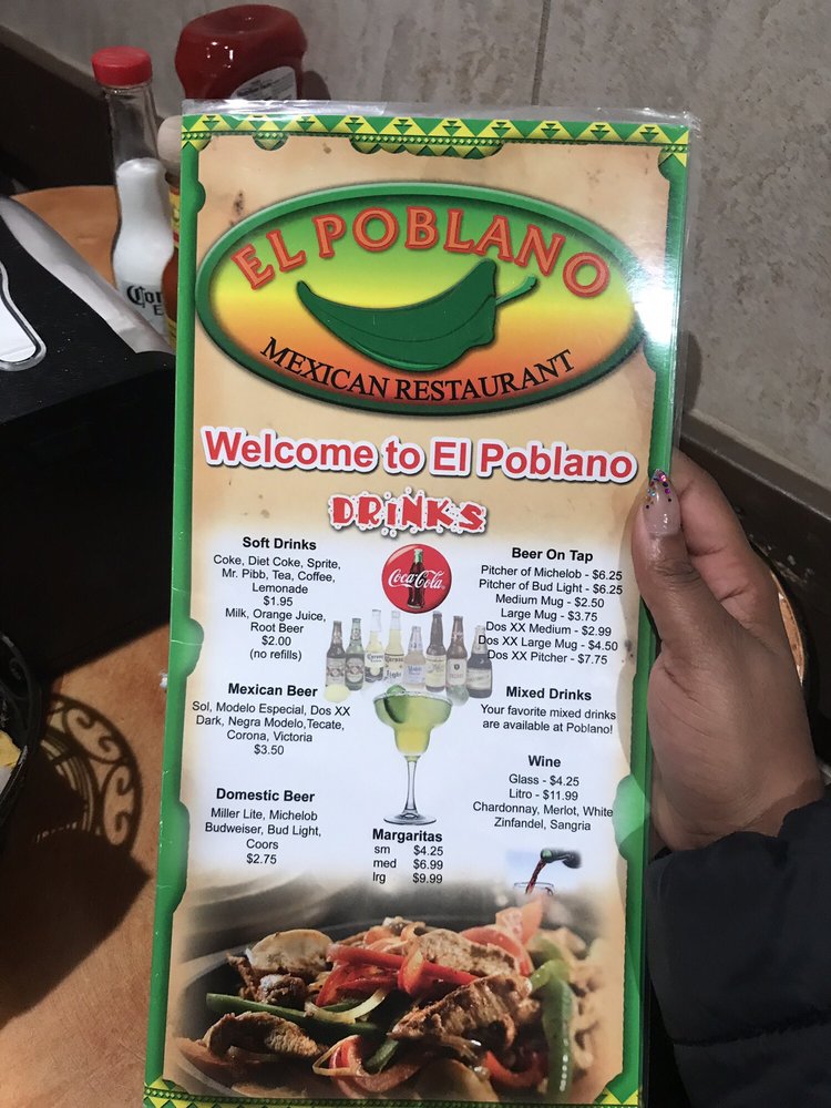Online Menu of El Poblano Restaurant, Newberry, South Carolina, 29108