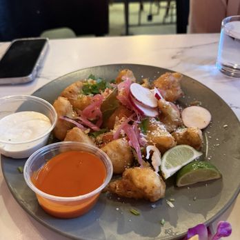 Loco Chon Bar & Grill Mexican Restaurant - Cauliflower-- this had pickled onions and Cotija cheese garnish. Would have nice if it had a little spice. - Mexican Near Me - Newcastle, Washington