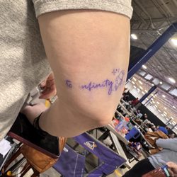 The Mercy Seat Tattoo Studio and Gallery - To should be closer to Infinity. This looks stupid and she should have been able to make the words closer. That's all we wanted.