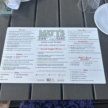 Matt’s Fish Camp - Menu - Seafood Near Me - Fenwick Island, Delaware Matt’s Fish Camp - Menu - Seafood Near Me - Fenwick Island, Delaware