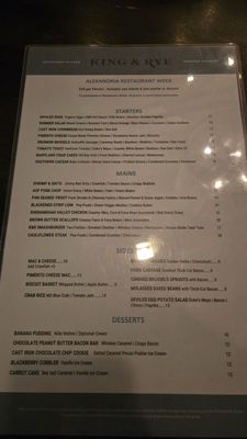 Menu photo 1 King & Rye Alexandria, VA Menu photo 1 King & Rye Alexandria, VA