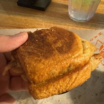 Cotton Patch Cafe - Patty Melt but they gave me the end piece.... Kinda crazy if you ask me... - American Near Me - North Richland Hills, Texas Cotton Patch Cafe - Patty Melt but they gave me the end piece.... Kinda crazy if you ask me... - American Near Me - North Richland Hills, Texas