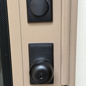 Hometime Windows & Doors - Titan security door hardware flat black - Windows Installation Near Me - Escondido, California