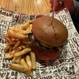 The Nook Burger. Comes with fries The Nook Burger. Comes with fries