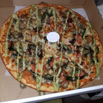 Pizzamia Gourmet Pizza Bar - Vegetarian Supreme Medium Size Pizza - Pizza Near Me - Vancouver, British Columbia