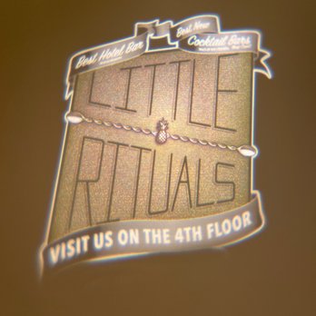 Little Rituals - Sign projected on the wall near elevators - Cocktail Bars Near Me - Phoenix, Arizona Little Rituals - Sign projected on the wall near elevators - Cocktail Bars Near Me - Phoenix, Arizona