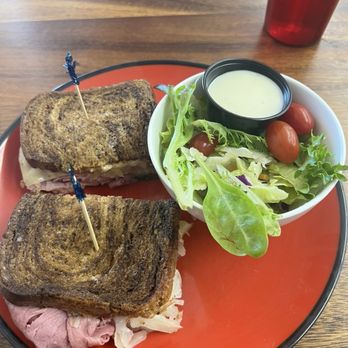 Linda Did It Deli and Espresso - Ruben with side salad. - Delis Near Me - Florence, Oregon Linda Did It Deli and Espresso - Ruben with side salad. - Delis Near Me - Florence, Oregon