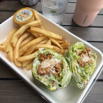 Shades Pool Bar - Chicken Caesar Salad wrap & Fries - Bars Near Me - Lake Buena Vista, Florida Shades Pool Bar - Chicken Caesar Salad wrap & Fries - Bars Near Me - Lake Buena Vista, Florida