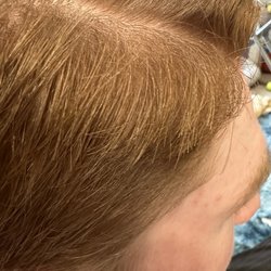Great Clips - Son's horrible cut. We noticed it when he asked for help with his hair for Prom.