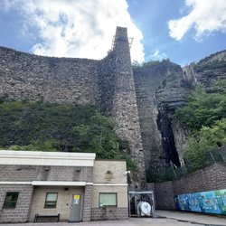 Schoellkopf Power Plant Ruins - Looking up at power plant from bottom of it