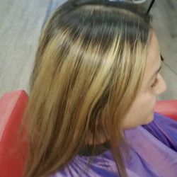 Before blonde dye job.