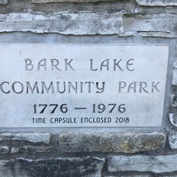 Bark Lake Park - Time capsule sign