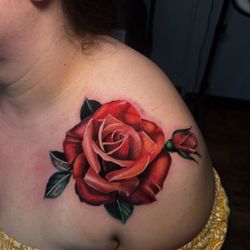 Naked Als Tattoo - Realistic rose