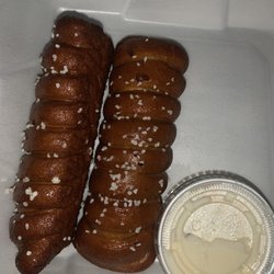 Van’s Damn Tasty Tacos - Pretzels and queso!