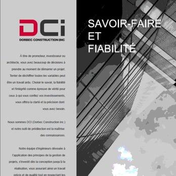 DCI- Dorbec Construction - a black and white photo of a building - General Contractors Near Me - Montreal, Quebec DCI- Dorbec Construction - a black and white photo of a building - General Contractors Near Me - Montreal, Quebec