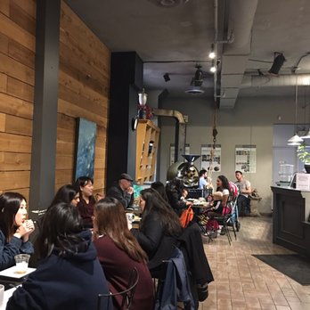 Trees Organic Coffee - Lots of seating at trees, sometimes the seats can be a bit uncomfortable - Cafes Near Me - Vancouver, British Columbia
