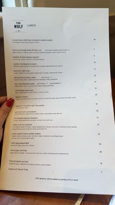 Menu photo 3 The Wolf Oakland, CA