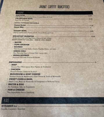 Menu photo 7 Jaunt Coffee Roasters San Diego, CA Menu photo 7 Jaunt Coffee Roasters San Diego, CA