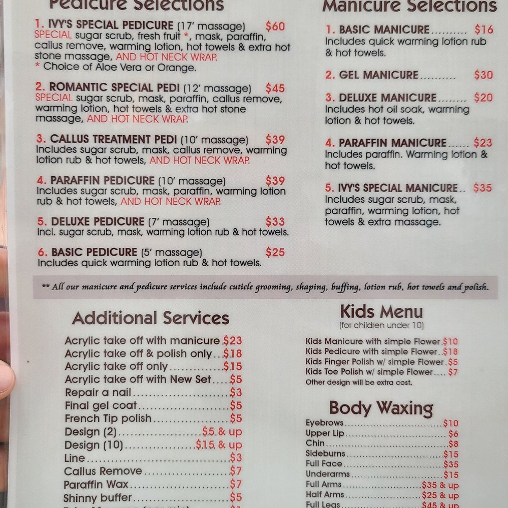 Ivy's Nails & Spa - Services and pricing - Nail Salons Near Me - Temecula, California Ivy's Nails & Spa - Services and pricing - Nail Salons Near Me - Temecula, California