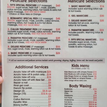 Ivy's Nails & Spa - Services and pricing - Nail Salons Near Me - Temecula, California