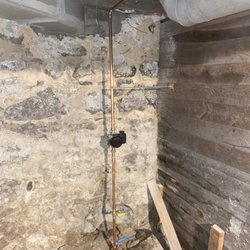 Installation of water meter whit copper
